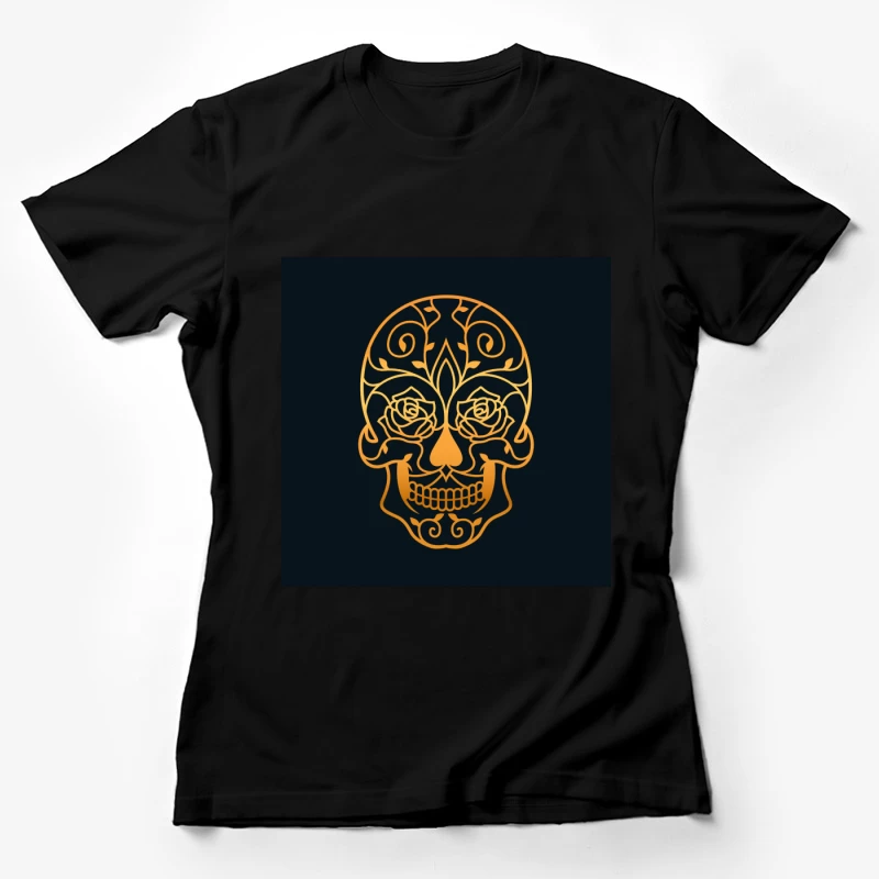 Crâne ornemental avec motifs floraux Femme T-Shirt