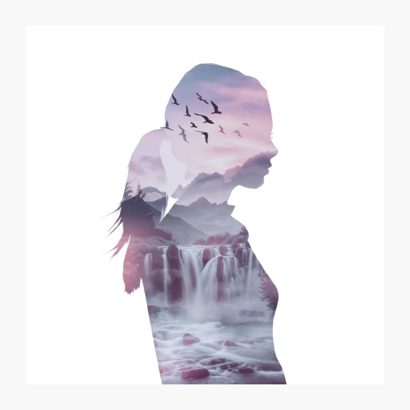 Dreamy Nature Silhouette: A Double Exposure Dreamscape Pin