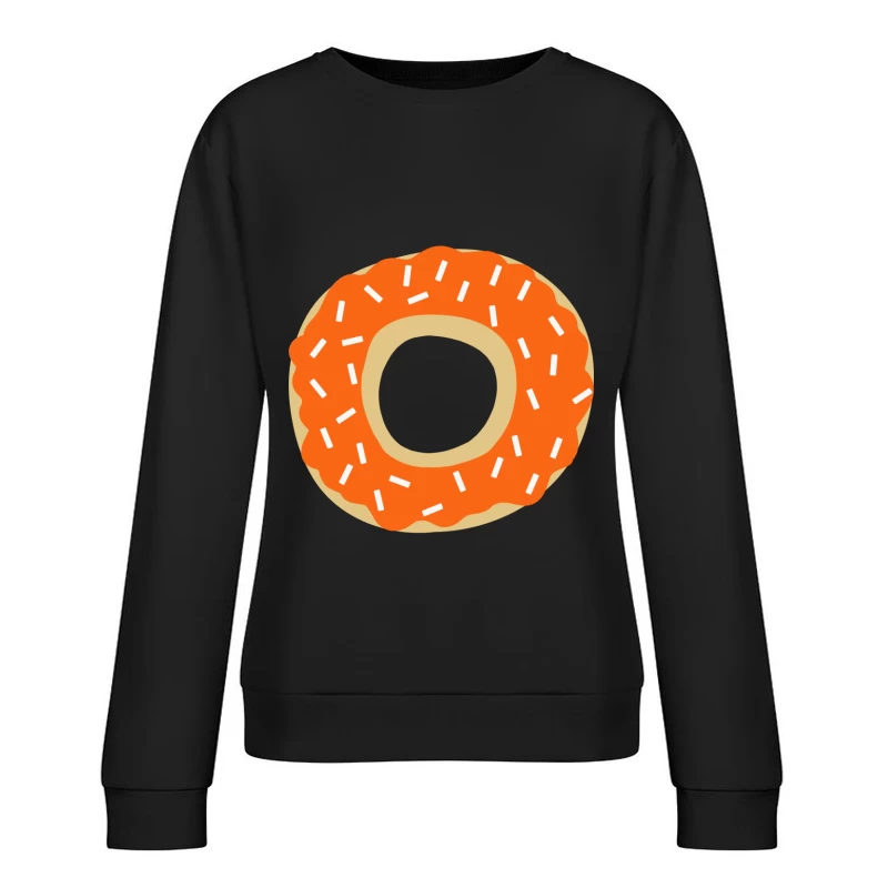 Beignet avec glaçage orange et vermicelles Femme Sweat-shirt à enfiler