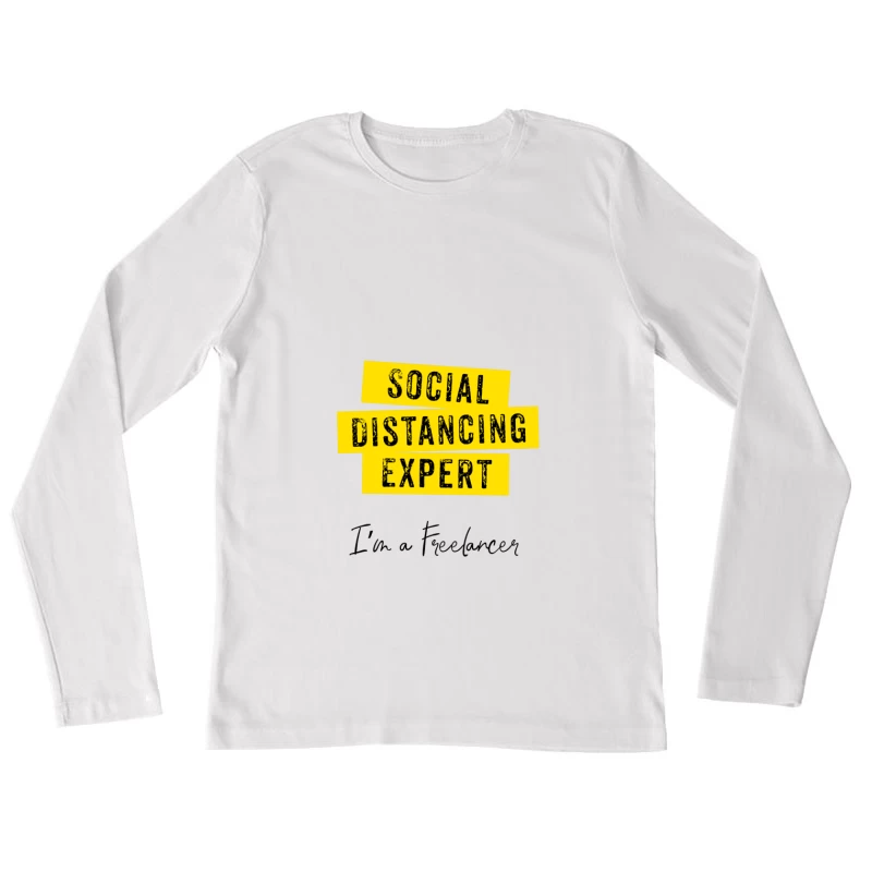 Expert en Distanciation Sociale Femme Manches Longues T-Shirt