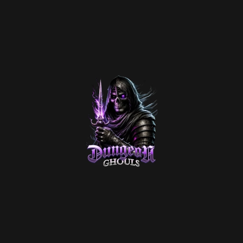 Ethereal Dark Knight with Purple Magic - Dungeon Ghouls Desk Mat