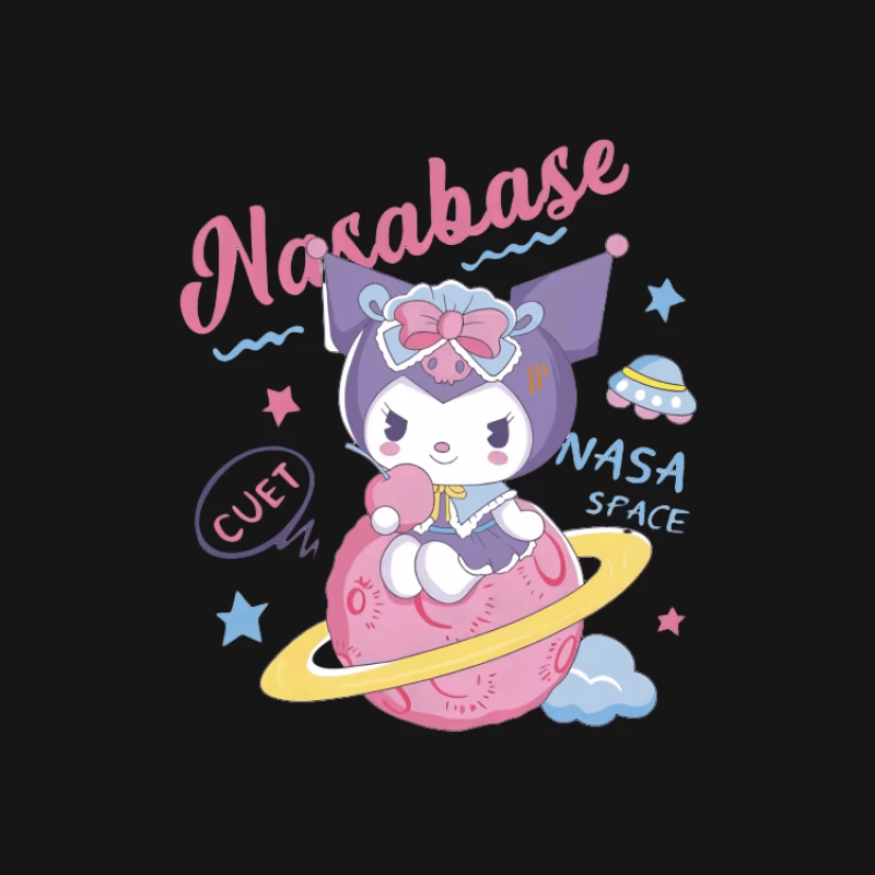 Kawaii Kuromi im Weltraum Damen Langarm T-Shirt