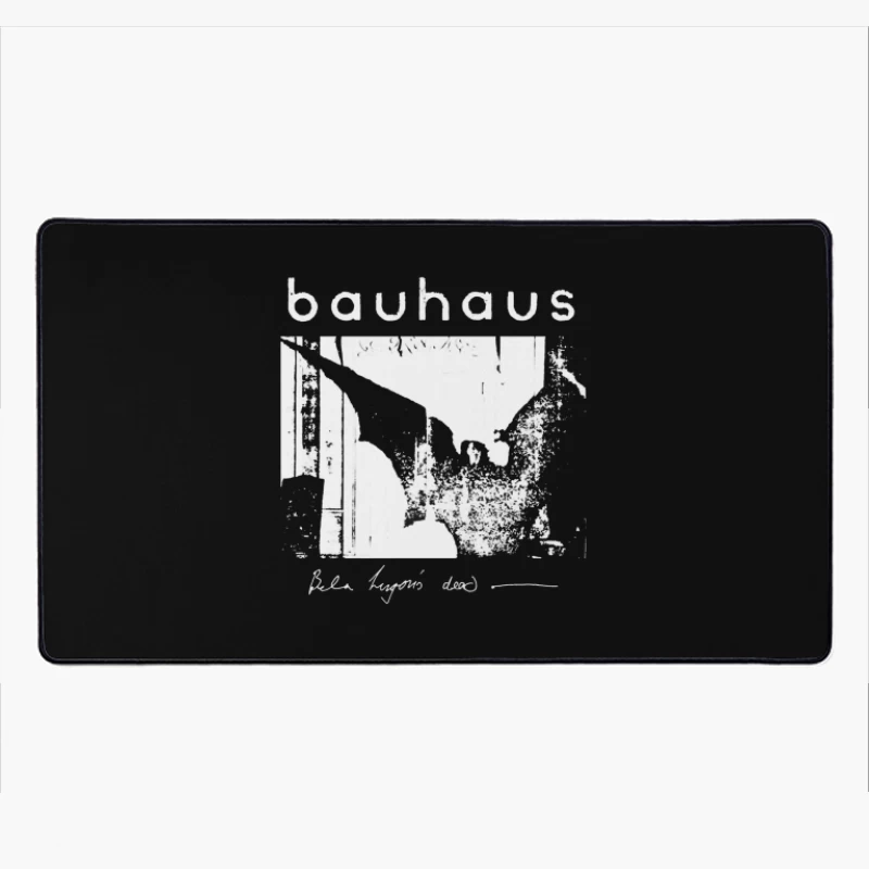 Vintage Bauhaus Typography and Abstract Design Study Desk Mat