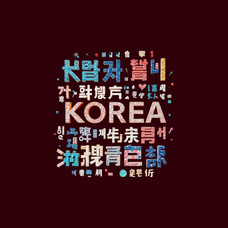 Artistic Korean Typography and Cultural Design Mouse Pad