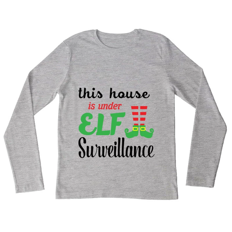 Maison sous surveillance par des elfes Femme Manches Longues T-Shirt