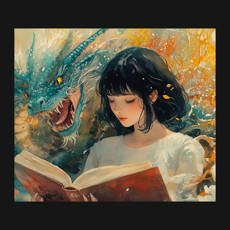Magical Reading: Dragons and Imagination Come to Life Mouse Pad