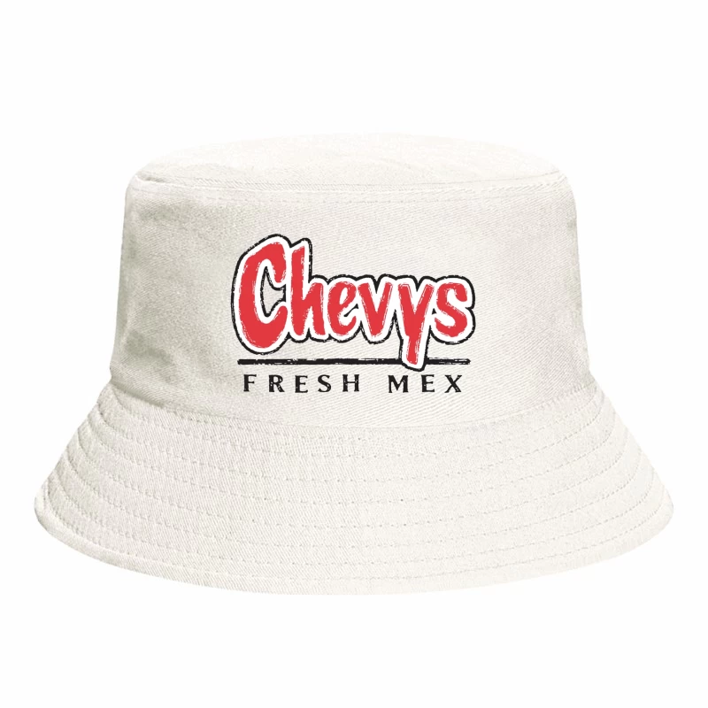 Chevys Fresh Mex Restaurant Logo Design Bucket Hat