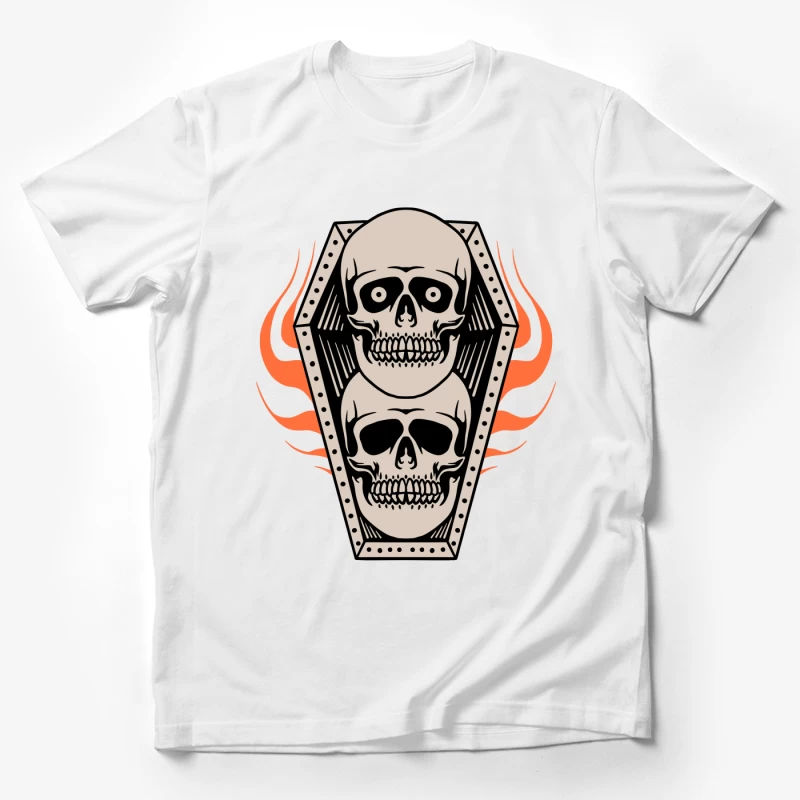 Skull Coffin Design Male T-Shirt