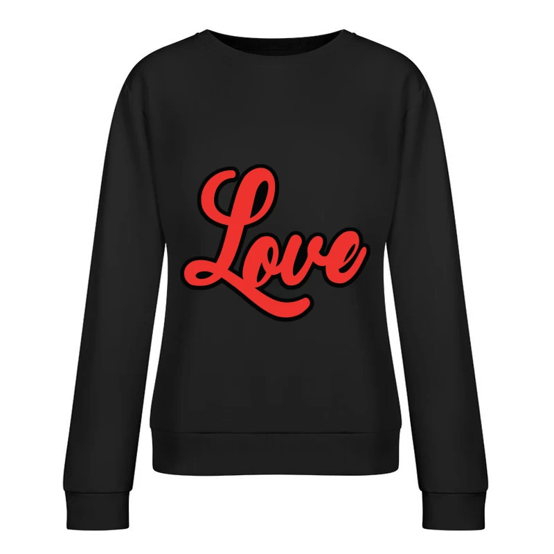 Motif avec amour rouge Femme Sweat-shirt à enfiler