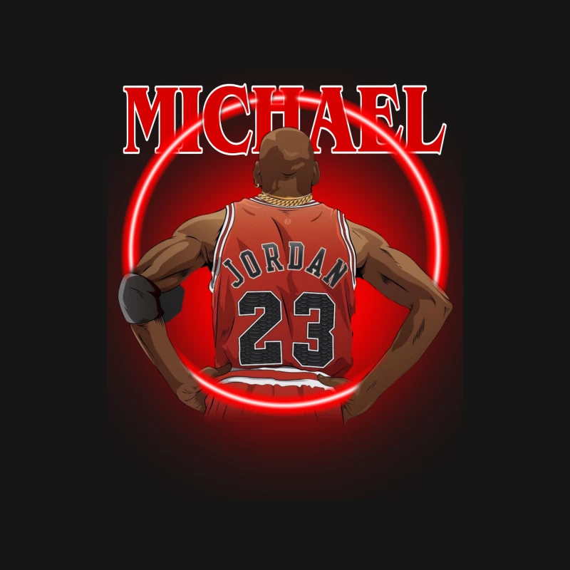 Michael Jordan Basketball Animation Male Long Sleeve T-Shirt
