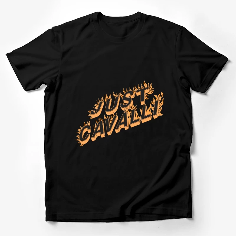 Flammendes Just Cavalli Logo Herren T-Shirt