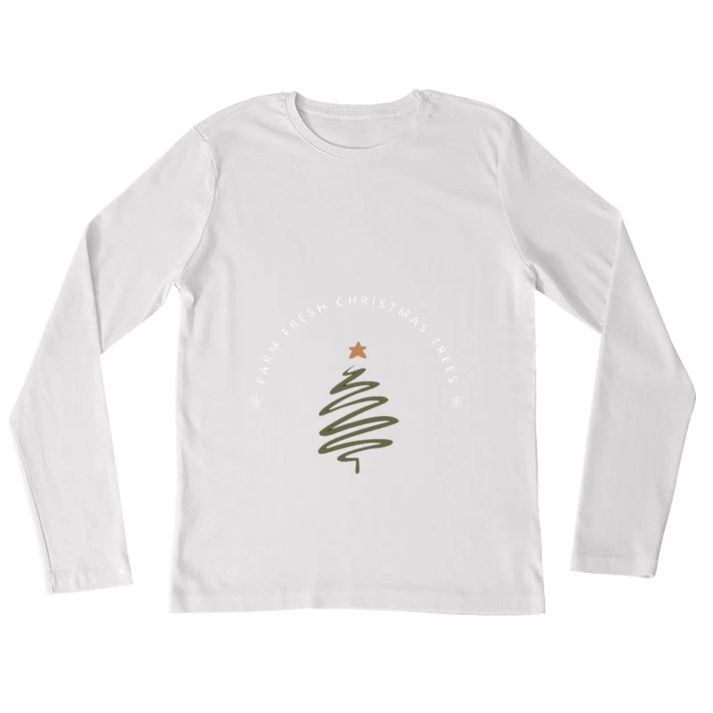 Arbres de Noël frais Femme Manches Longues T-Shirt