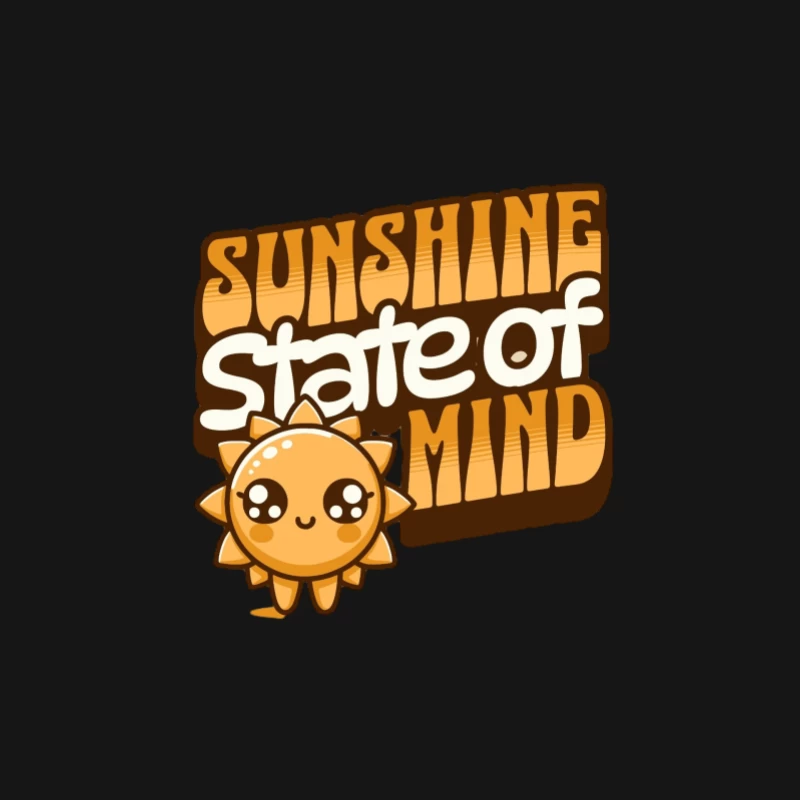 Soleil Heureux, État d'Esprit Positif Homme Manches Longues T-Shirt