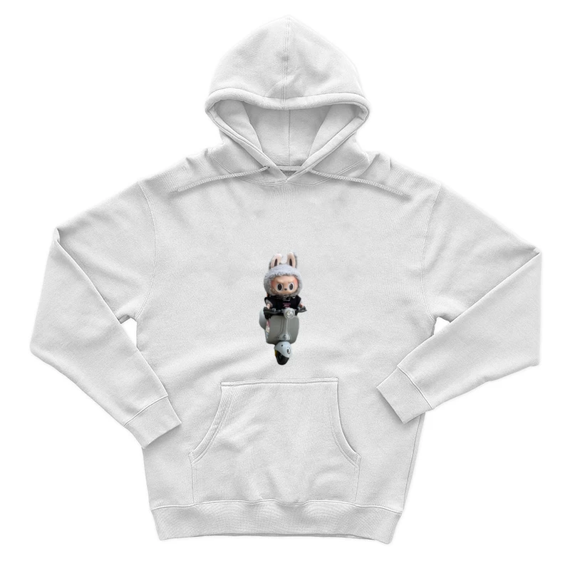 Puppe mit Hasenmütze auf Roller Herren Pullover Hoodie