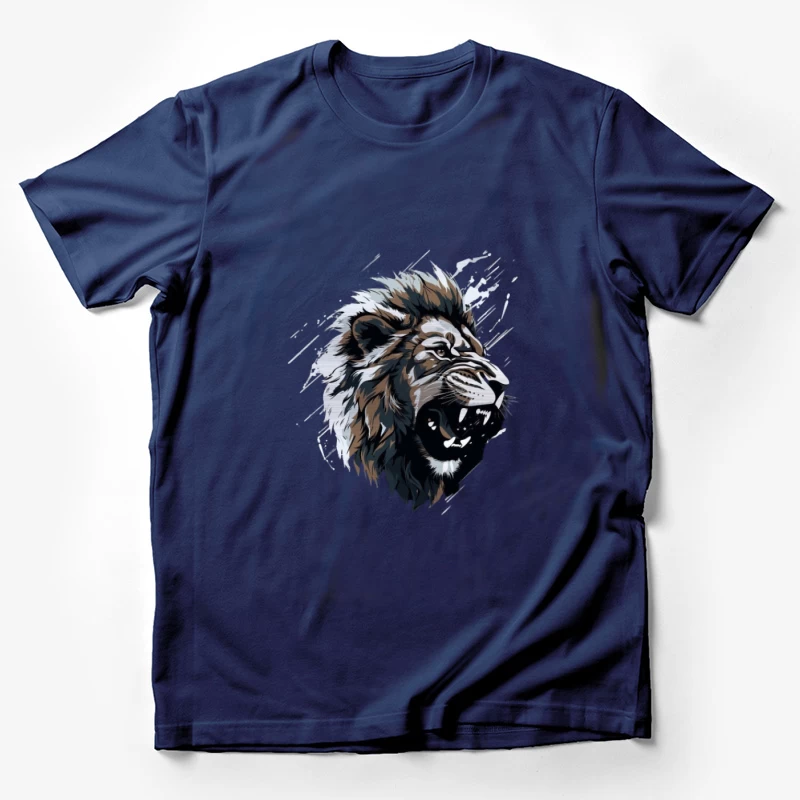 Design artistique de tête de lion majestueux Homme T-Shirt