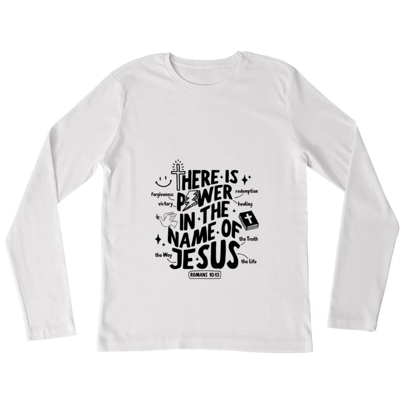 Puissance du nom de Jésus Femme Manches Longues T-Shirt