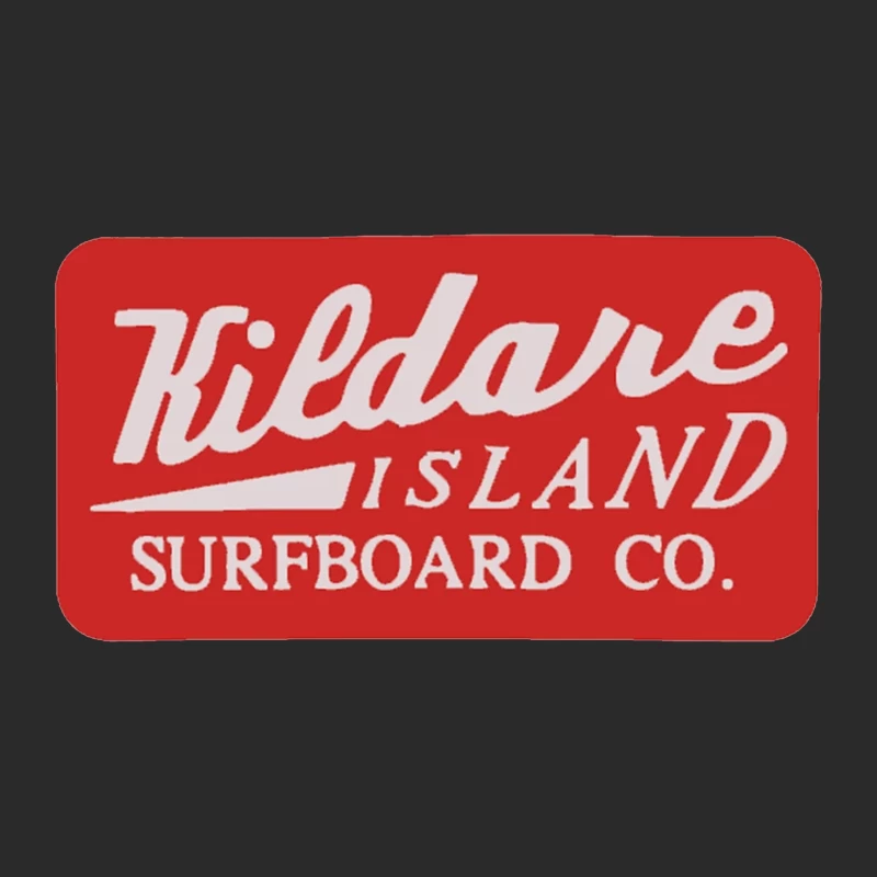 Vintage-Style Red Logo for Kildare Island Surfboard Company Baseball Cap