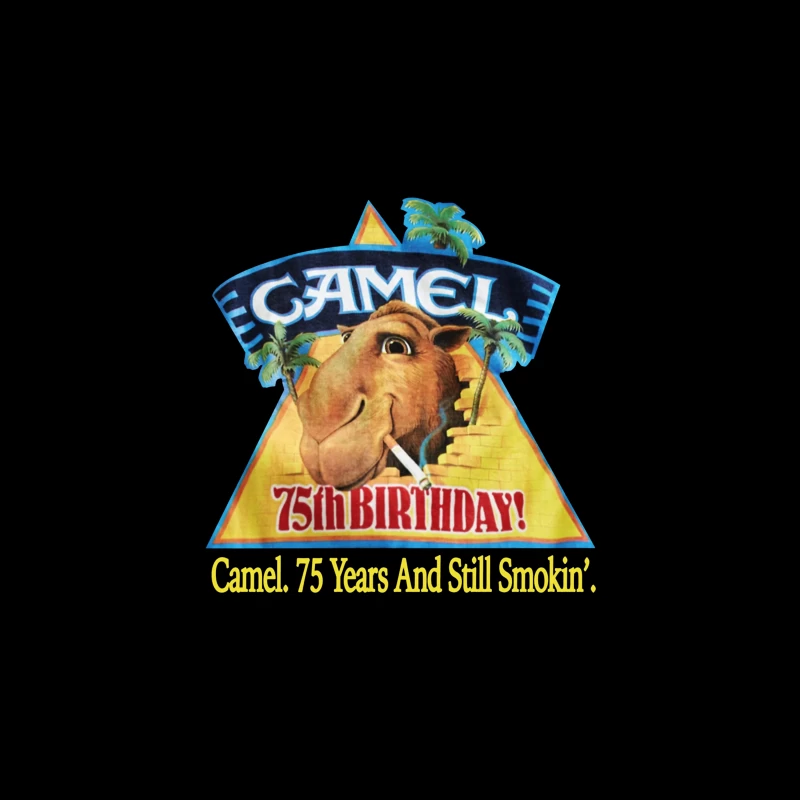 Camel Cigarettes 75th Anniversary Vintage Advertisement with Mascot Tapestry