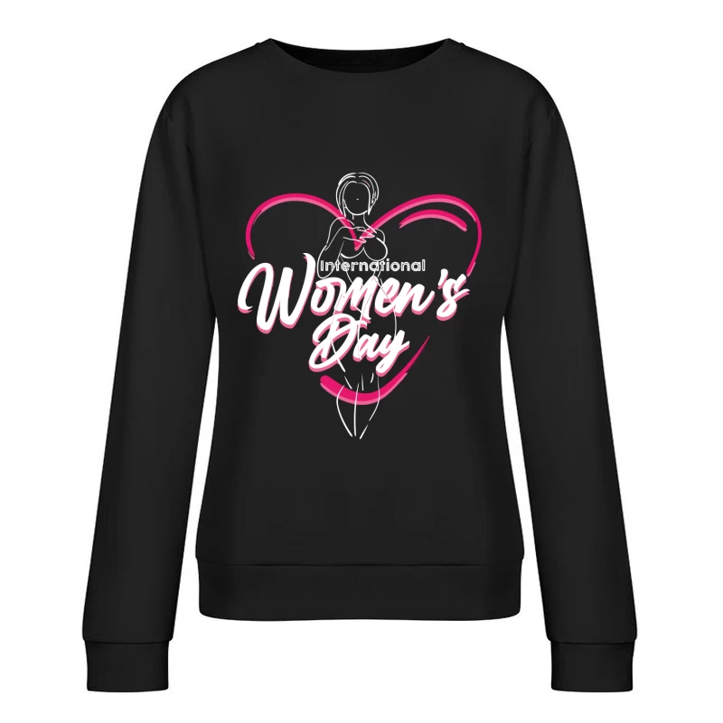 Elegant International Women's Day Design Female Pullover Sweatshirt