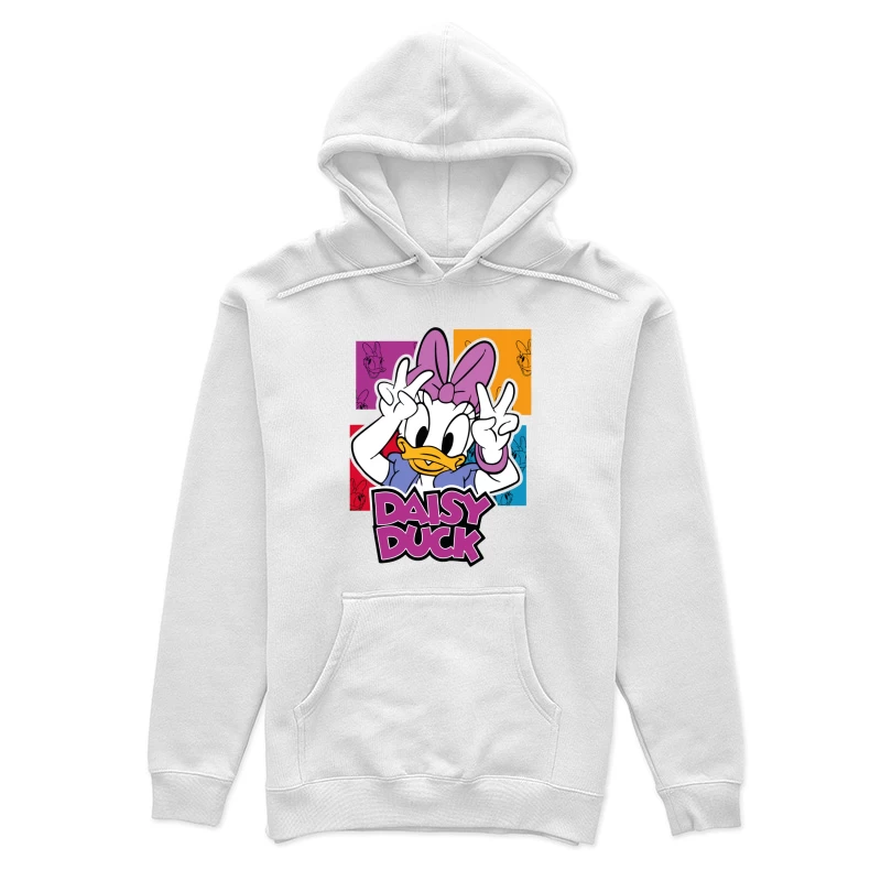 Retro Cartoon Duck – Playful & Nostalgic Design Female Pullover Hoodie