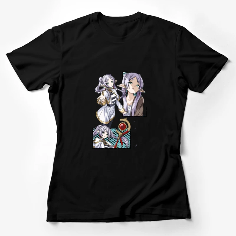 Magische Elfenfigur mit Stab Damen T-Shirt