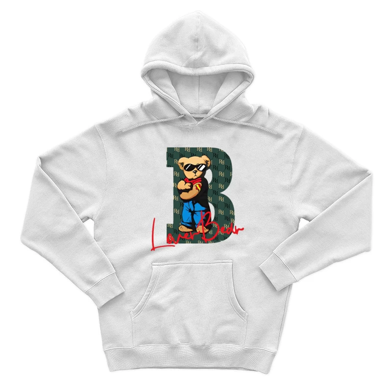 Stilvoller Bär mit Sonnenbrille Herren Pullover Hoodie