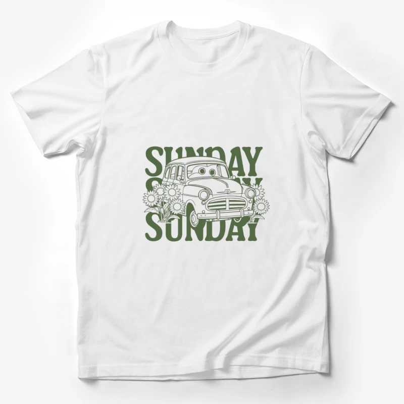 Balade en voiture du dimanche avec tournesols Homme T-Shirt