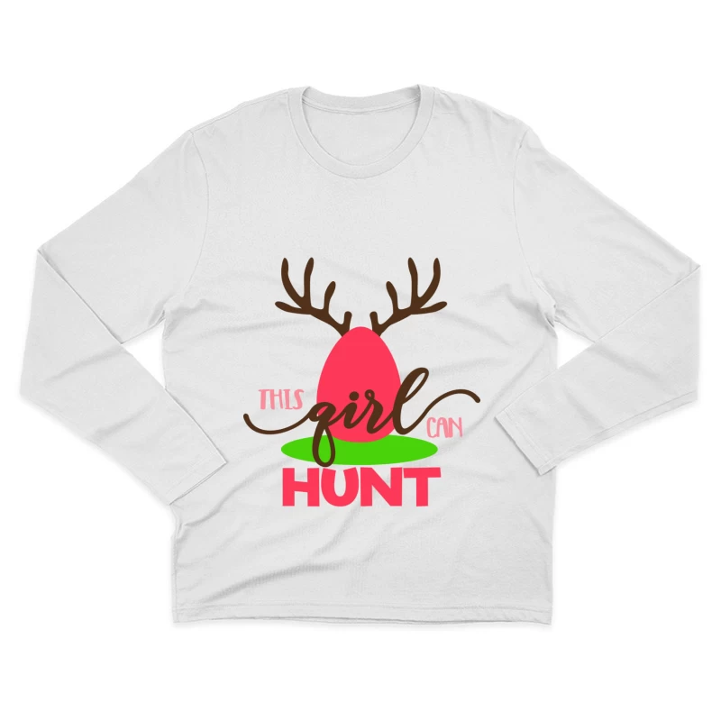 Chasseuse à l'esprit aventureux Homme Manches Longues T-Shirt