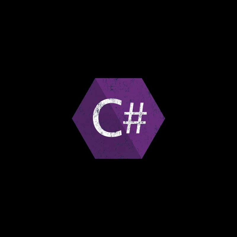 C# Programming Language Logo in Purple Hexagon Travel Mug