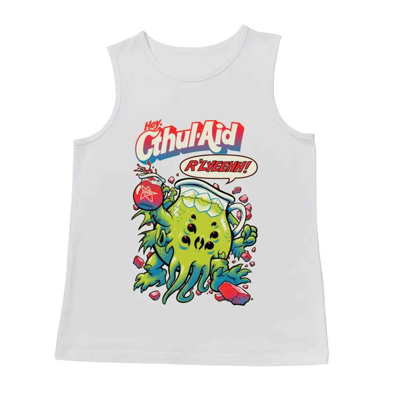 Hey Cthul-Aid: A Lovecraftian Drink Parody Male Tank Top