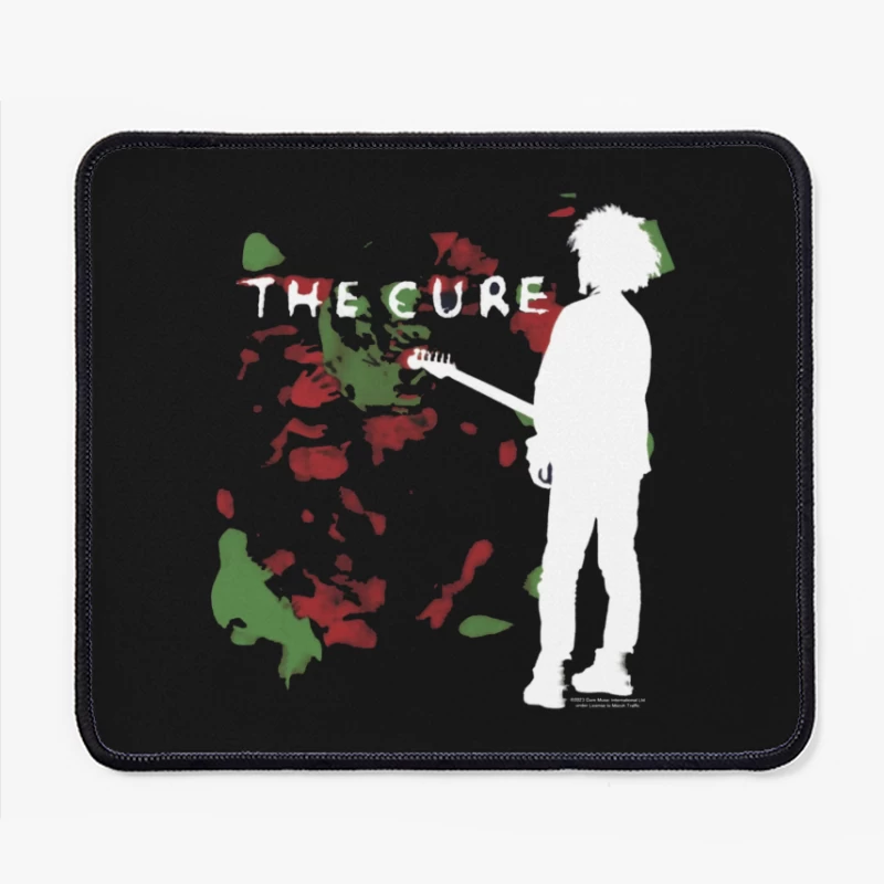 Abstract Silhouette with Red and Green Graffiti Art Mouse Pad