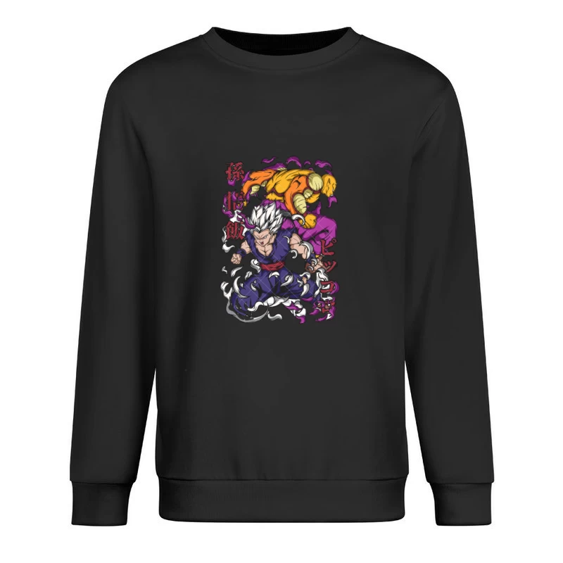 Anime-Kampf Szenario Herren Pullover Sweatshirt