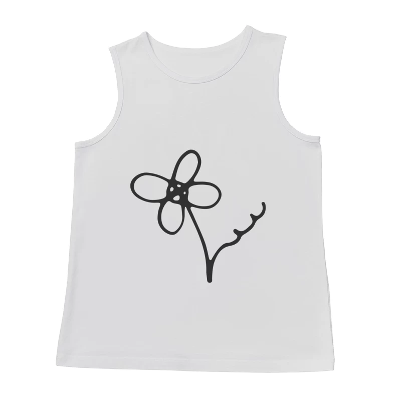 Dessin simple de fleur Homme Débardeur