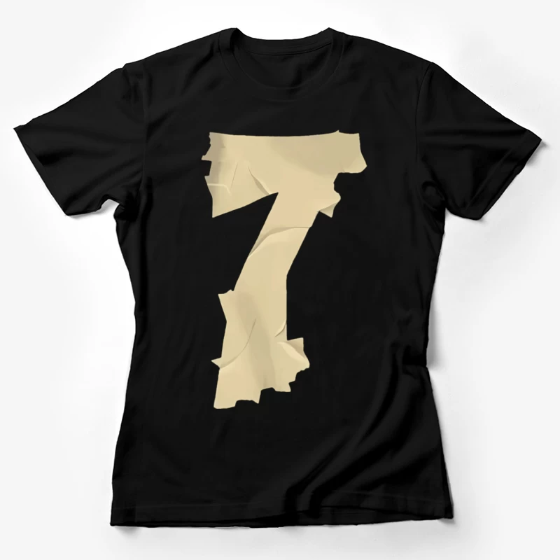 Papierkunst Nummer 7 Damen T-Shirt
