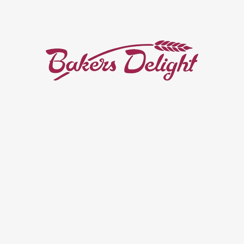 Bakers Delight Burgundy Cursive Logo with Wheat Symbol Female Long Sleeve T-Shirt