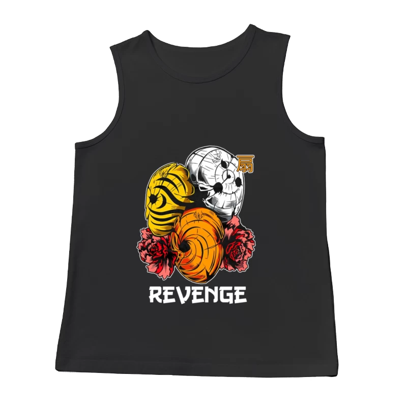 Drei masken und Rosen Design Herren Tanktops