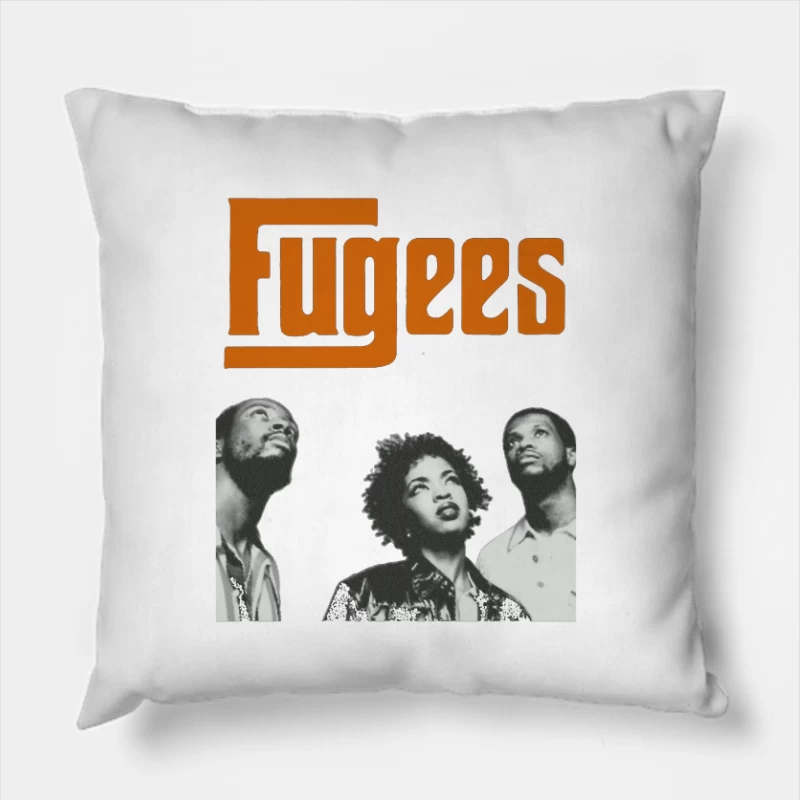 The Fugees - Iconic 90s Hip Hop Group Portrait Throw Pillow