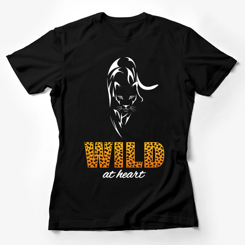 Wild at Heart – Bold Leopard Spirit Female T-Shirt