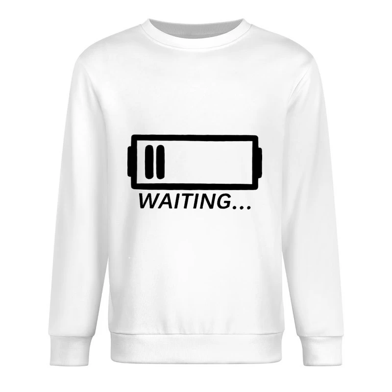 Niedriger Batteriestand - Warten... Herren Pullover Sweatshirt