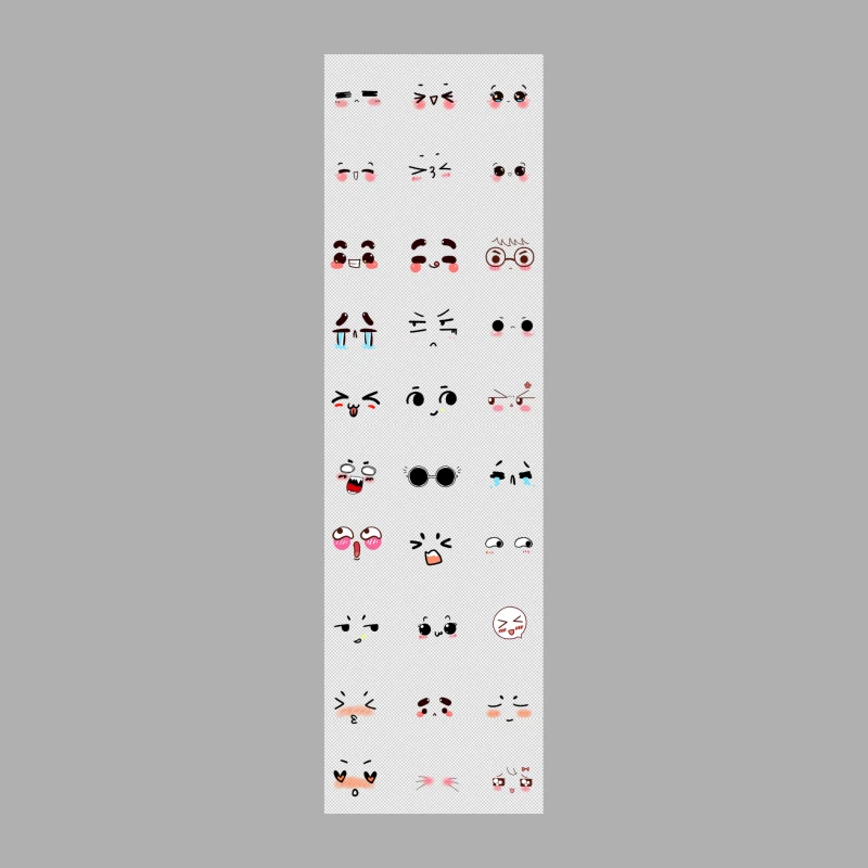 Niedliche Kawaii Gesichtsausdrücke Herren Tanktops