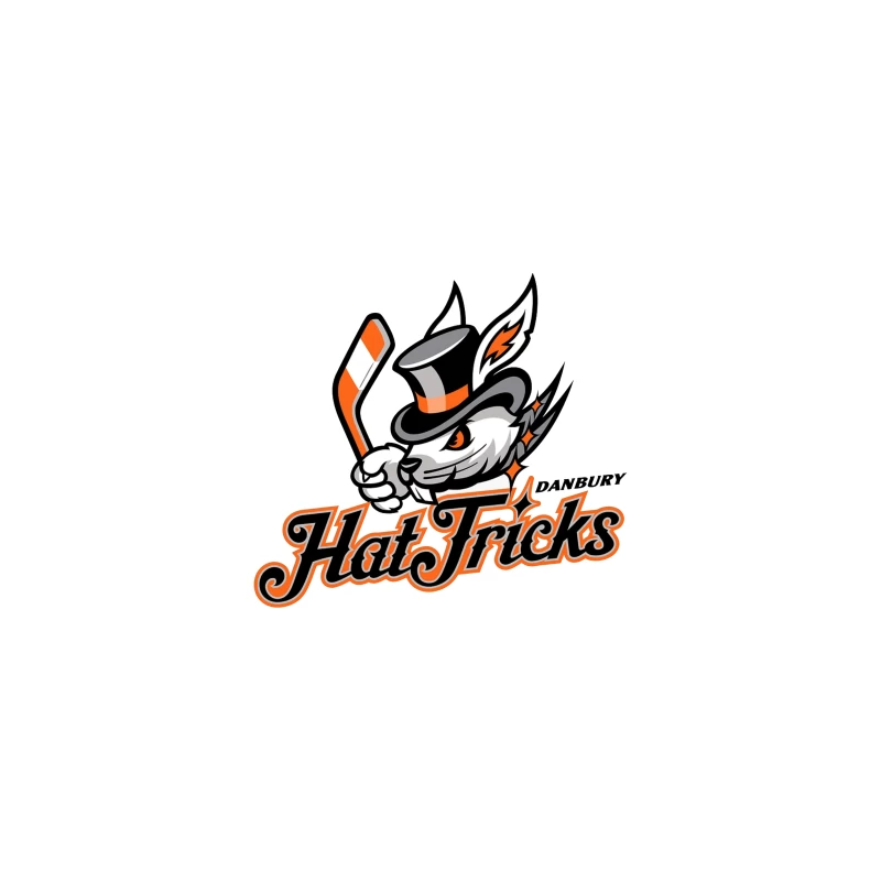 Danbury Hat Tricks Hockey Team Logo with Rabbit Mascot Desk Mat