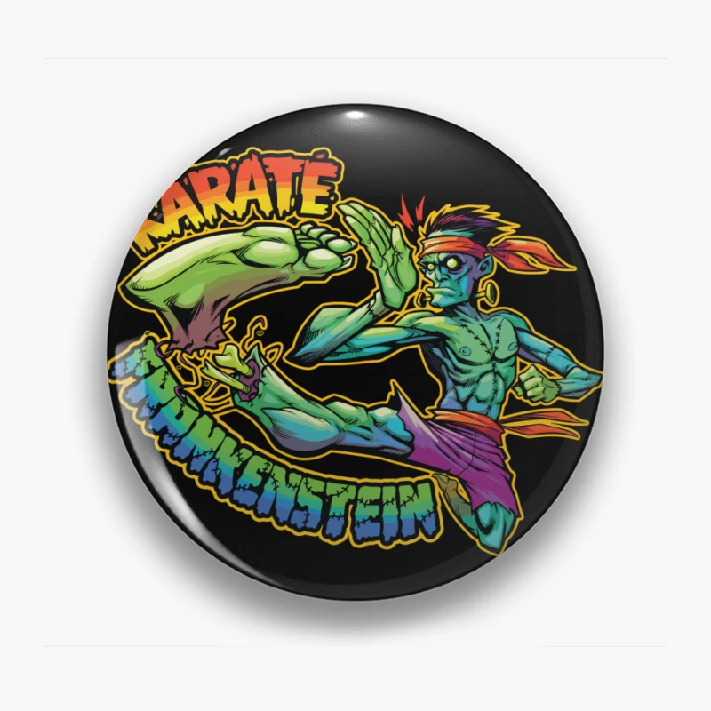 Karate Frankenstein Character Design Pin