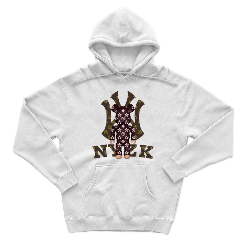 Künstlerisches Bärendesign mit Monogrammmustern Herren Pullover Hoodie