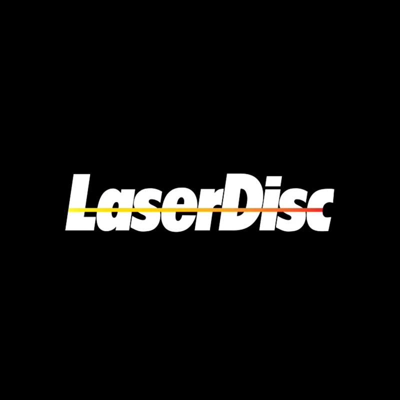 Retro Laser Disc Logo with Typography Outline Mouse Pad