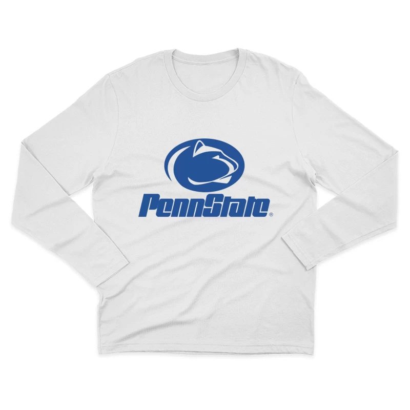 Penn State Nittany Lions Athletic Logo in Blue and White Male Long Sleeve T-Shirt