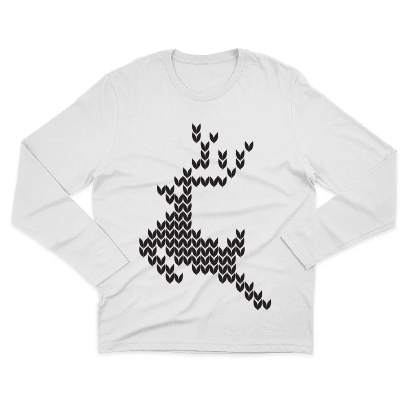 Design géométrique en chevrons Homme Manches Longues T-Shirt