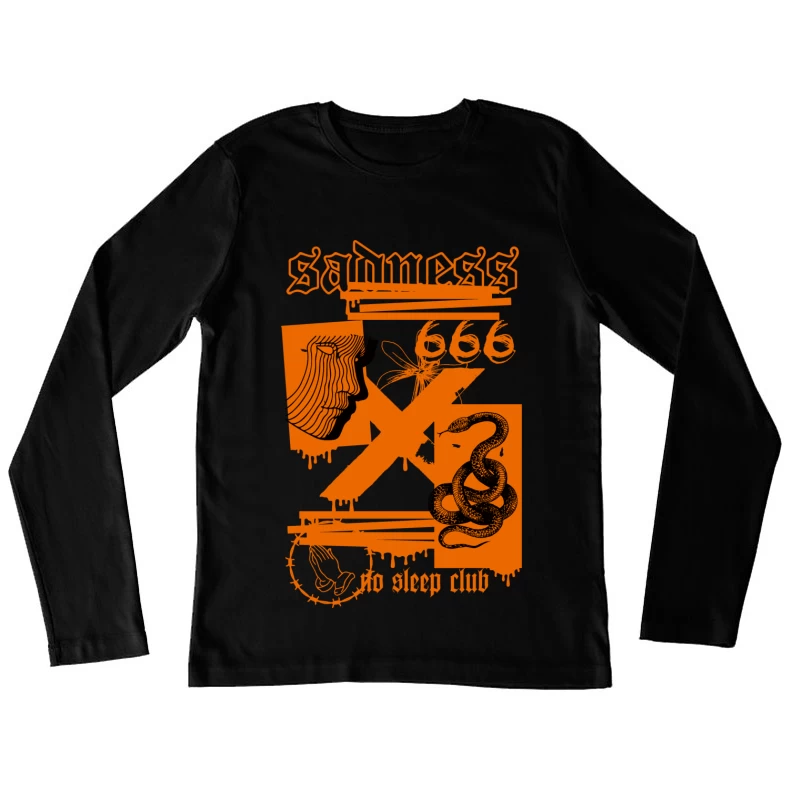 Symbolische Dunkelheit und Rebellion Damen Langarm T-Shirt