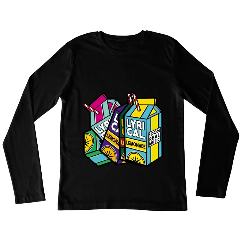 Buntes Lyrical Lemonade Design Damen Langarm T-Shirt