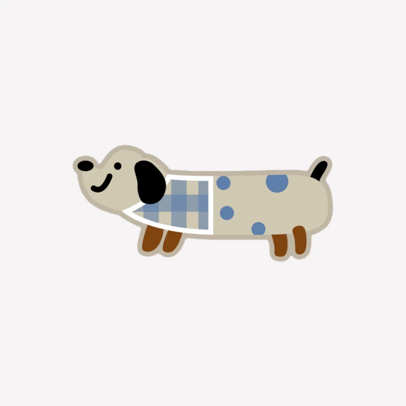 Illustration d'un chien joyeux à pois Femme T-Shirt
