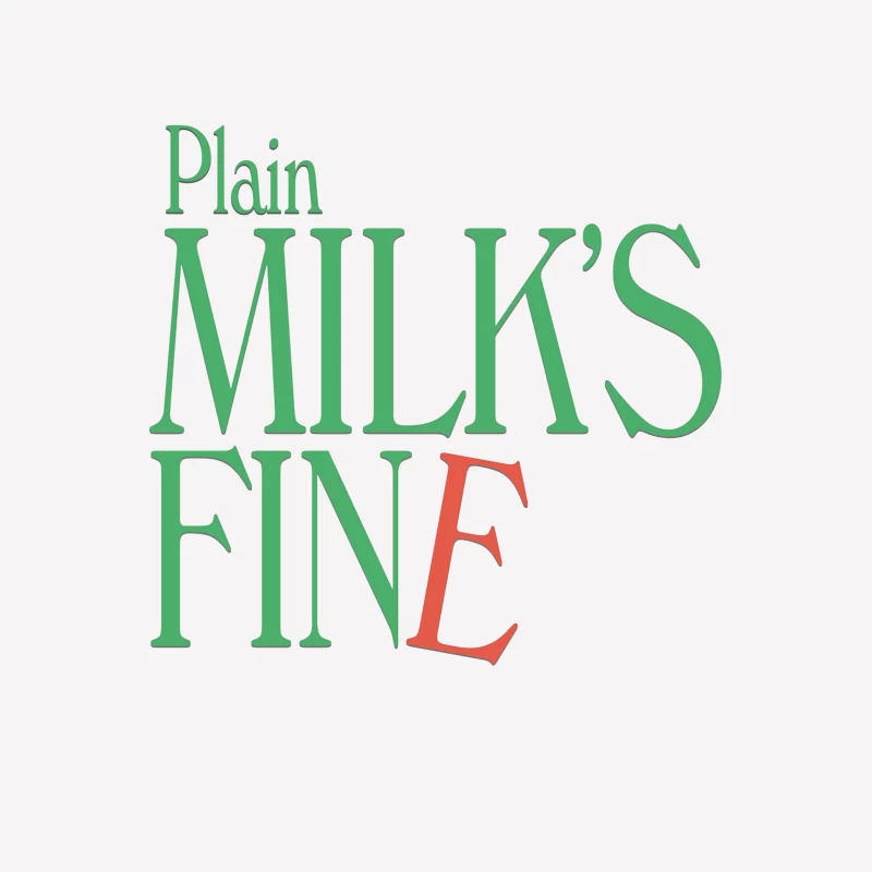 Plain Milk's Fine Typography Design Female T-Shirt